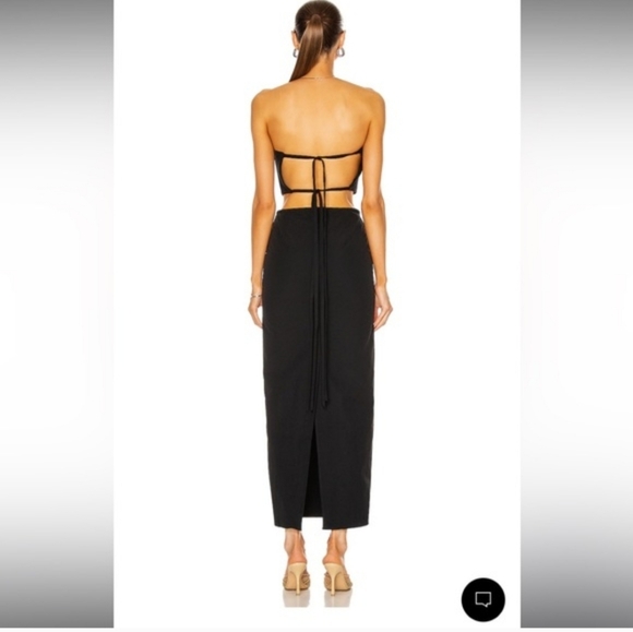 Christopher Esber Black Strapless Cut Out Loophole Party Long Maxi Dress Size 8 - Picture 2 of 10